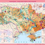 Україна. Екологічна ситуація, м-б 11 000 000 (на картоне, на планках) фото