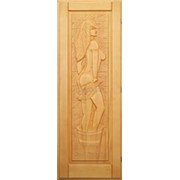 Дверь Массив с резьбой "Девушка" (1900х700мм)