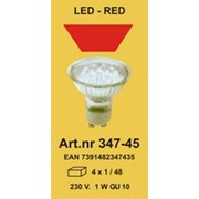 Лампочка красная LED 230V 1W