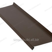 Отлив 2 м. металлический с покрытием, коричневый, 60 мм. фото