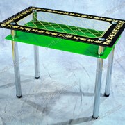 Cтеклянный обеденный стол “Роял” зеленый фото