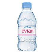 Вода минеральная EVIAN (ЭВИАН) 0,33 л, без газа, ПЭТ (24 шт.).