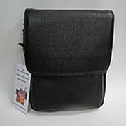 Сумка-планшет черная мужская кожаная фото