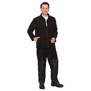 Костюм флисовый: "FITSYSTEM", куртка, брюки черный с накладками
