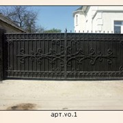 Подъемные ворота Кованые ворота фото