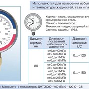 Манометры с термометром ДМТ ГОСТ 2405-88 фото