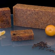 Натуральное мыло из органики с эфирными маслами мандарина и гвоздики (100 гр) фотография