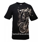 Байкерская футболка Biker faith с байком фото