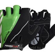 Велоперчатки PowerPlay 5024 B L Черно-зеленые (5024B_L_Green) фото