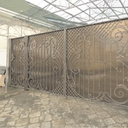 Ворота и калитка с элементами ковки от производителя, изготовление на заказ, лестница Николаев, Одесса, Херсон фото