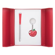 Набор подарочный Langres Apple: ручка шариковая + брелок, красный LS.122024-05 фото