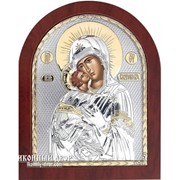 Владимирская Икона Божией Матери - Икона Из Греции С Серебром И Позолотой Код товара: ОGOLD
