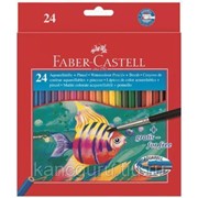 Карандаши цветные Faber-Castell Карандаши цвет. акварельные 24цв “Faber-Castell“ с кистью фото