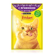 Friskies 85г пауч Влажный корм для взрослых кошек Ягненок фото