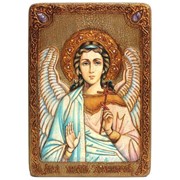 Большая подарочная икона Ангел Хранитель на мореном дубе фото
