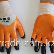 Нейлоновые перчатки с двойным резионовым покрытием фото