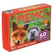 Настольная игра Мемо Лесные животные, 50 карточек фотография