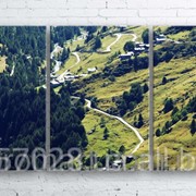 Модульна картина на полотні Зелені гори код КМ100180-057 фото