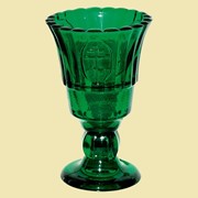 Лампада Тюльпан на ножке (зеленая). Арт.Ст.1638 фотография