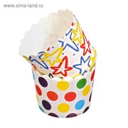 Набор бумажных форм для выпечки кексов «Люкс», d=50 мм, h=45 мм, 24 шт, цвет МИКС фото