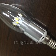 Светодиодная лампа свеча пуля E14 6 фотография