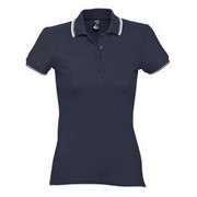 Рубашка поло женская Practice women 270 темно-синяя с белым, размер S фото