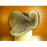 Головные уборы мужские зимние шапки — ушанки из меха енота комбинированные с натуральной кожей. фото