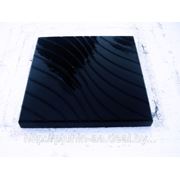 Тротуарная плитка 30х30х3 см волна цвет черный фотография