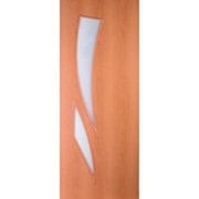 Ламинированная дверь Стрелиция с матовым стеклом фото
