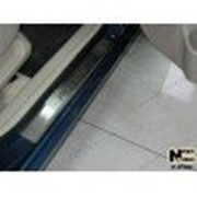 Накладки на пороги Hyundai Accent 4 11- (NataNiko) фото