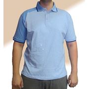 Рубашка поло мужская с коротким рукавом голубая