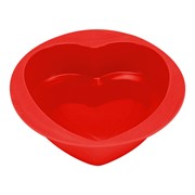 Форма для выпечки Guffman Heart силиконовая 21*22 см красная