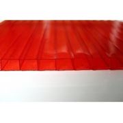 Сотовый поликарбонат “Сибирские Теплицы“, толщина 4мм, красный. фото