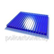 Сотовый поликарбонат “Novoglass“, толщина 4мм, плотность 0,8 кг/м2, синий. фото