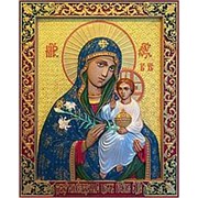 Резные иконы Неувядаемый цвет Богородица, икона, резьба по дереву Высота иконы 32 см фотография