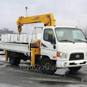 Автомобиль грузовой-бортовой Hyundai HD78 с манипулятором Soosan SCS 335 фото