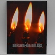 Картина с подсветкой / Три свечи e12349 фото