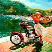 Картина в стиле соцреализм маслом на холсте, Крым фото