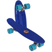 Скейтборд пластиковый 56x15cm, со свет. колесами Sportex E33098 синий (SK506) фото