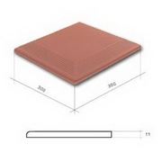 Клинкерная плитка для лестниц Для проступи угловые красные (300,300,11) фотография