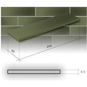 Фасадный клинкер Глазурованные с зелёным оттенком (245,65,6.5) фото