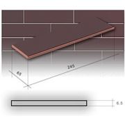 Фасадный клинкер Глазурованные коричневого цвета (245,65,6.5) фото