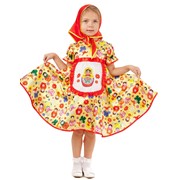 Карнавальный костюм для детей Пуговка Матрешка в косынке детский, 34 (134 см)