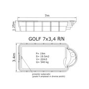 Композитные бассейны GOLF 7x34 фото