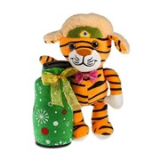 Мягкая игрушка-копилка «Тигр в шапке», 20 см, цвета МИКС фотография