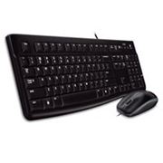 Клавиатура + мышь Logitech Desktop MK120, 800dpi, 2 кнопки + скролл, PS/2+USB, черный фотография