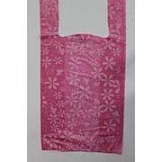 Пакет-майка «ромашка» 28+16х55 «ромашка», розовая \ сиреневая (2000)