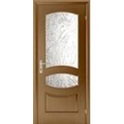 Межкомнатные двери массив сосны, шпонированный натуральным дубом “Арт“ полотно под остекление фото