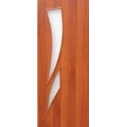 Межкомнатные двери ламинированный МДФ “С8“ полотно остекленное фотография