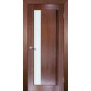 Межкомнатные двери массив сосны, шпонированный натуральным дубом “Ланда“ полотно под остекление фотография